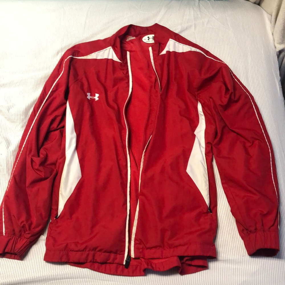 Under Armour Red/White Full-Zip Jacket